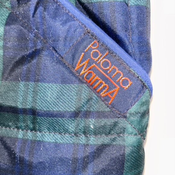 Paloma Warma Blue Green Black Watch Tartan Plaid Reversible down jeacket… - Picture 4 of 4